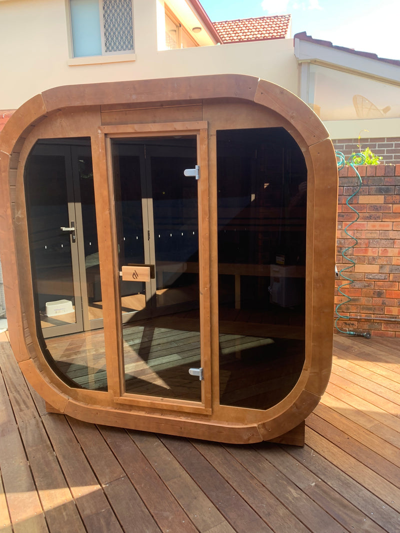 Family-sized install on an existing hardwood deck