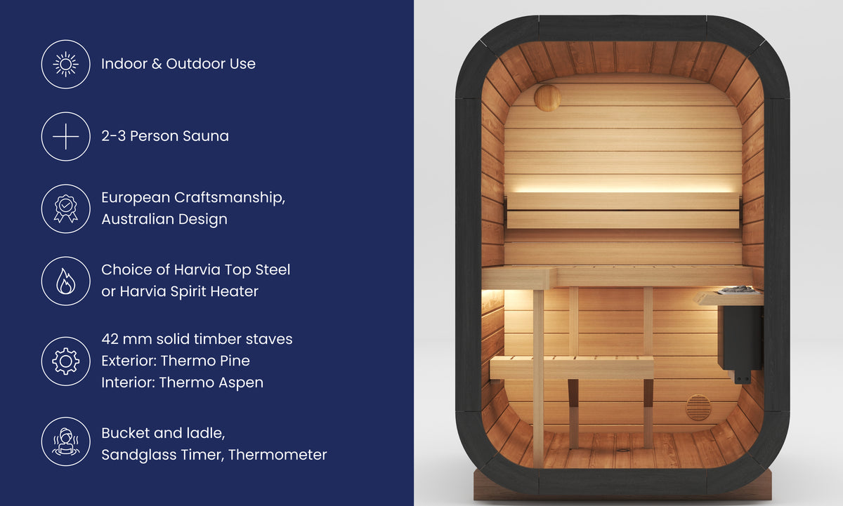 Mini 2.0 Outdoor Sauna Combo
