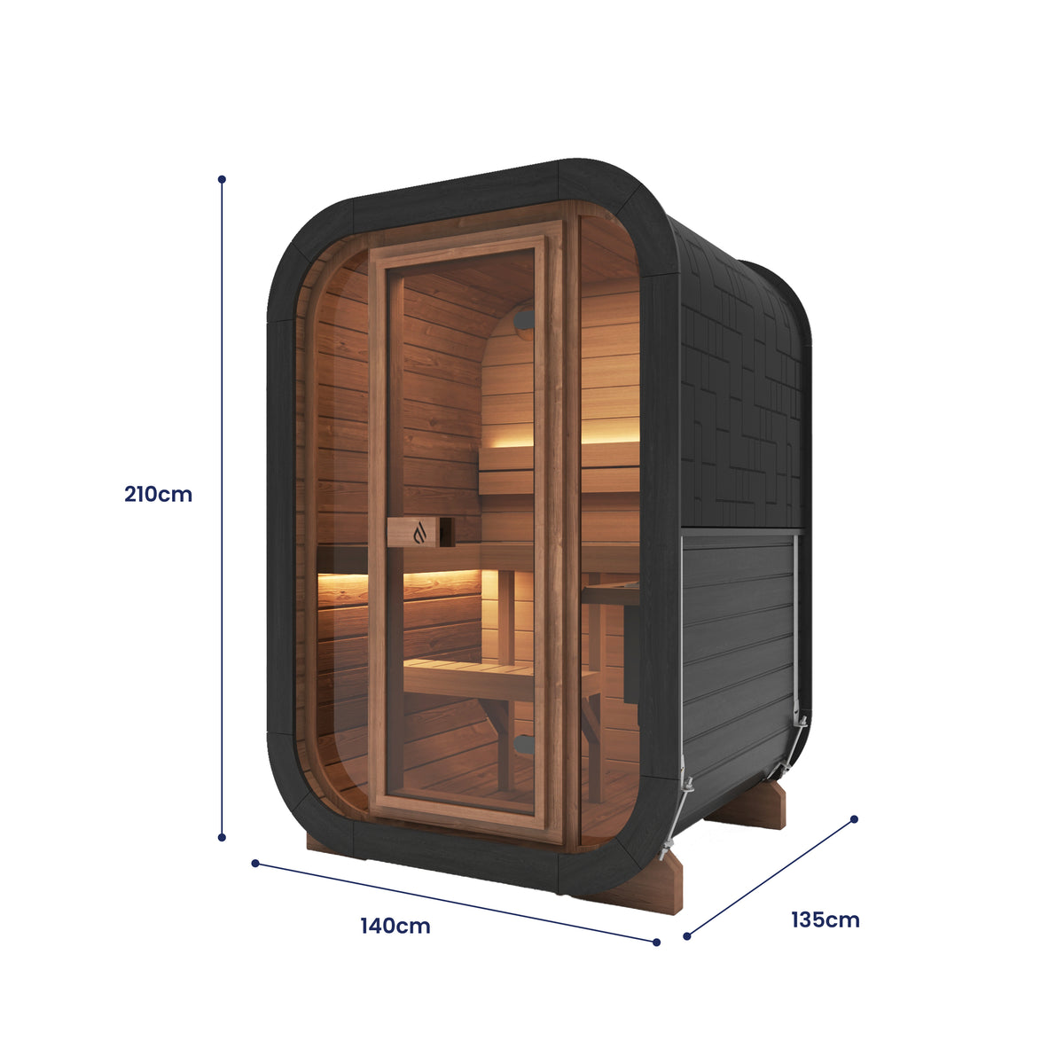 Mini 2.0 Outdoor Sauna Combo