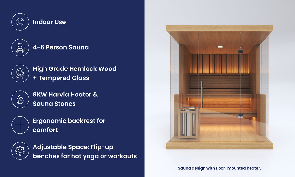 Halo Traditional Sauna - 4-6 Person